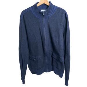 Toscano Firenze 2XL Full Zip Wool Blend Stretch Pockets